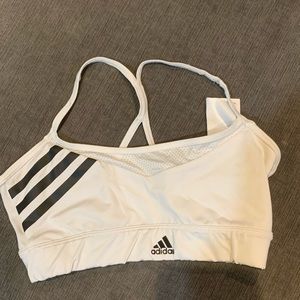 White racer back adidas sports bra